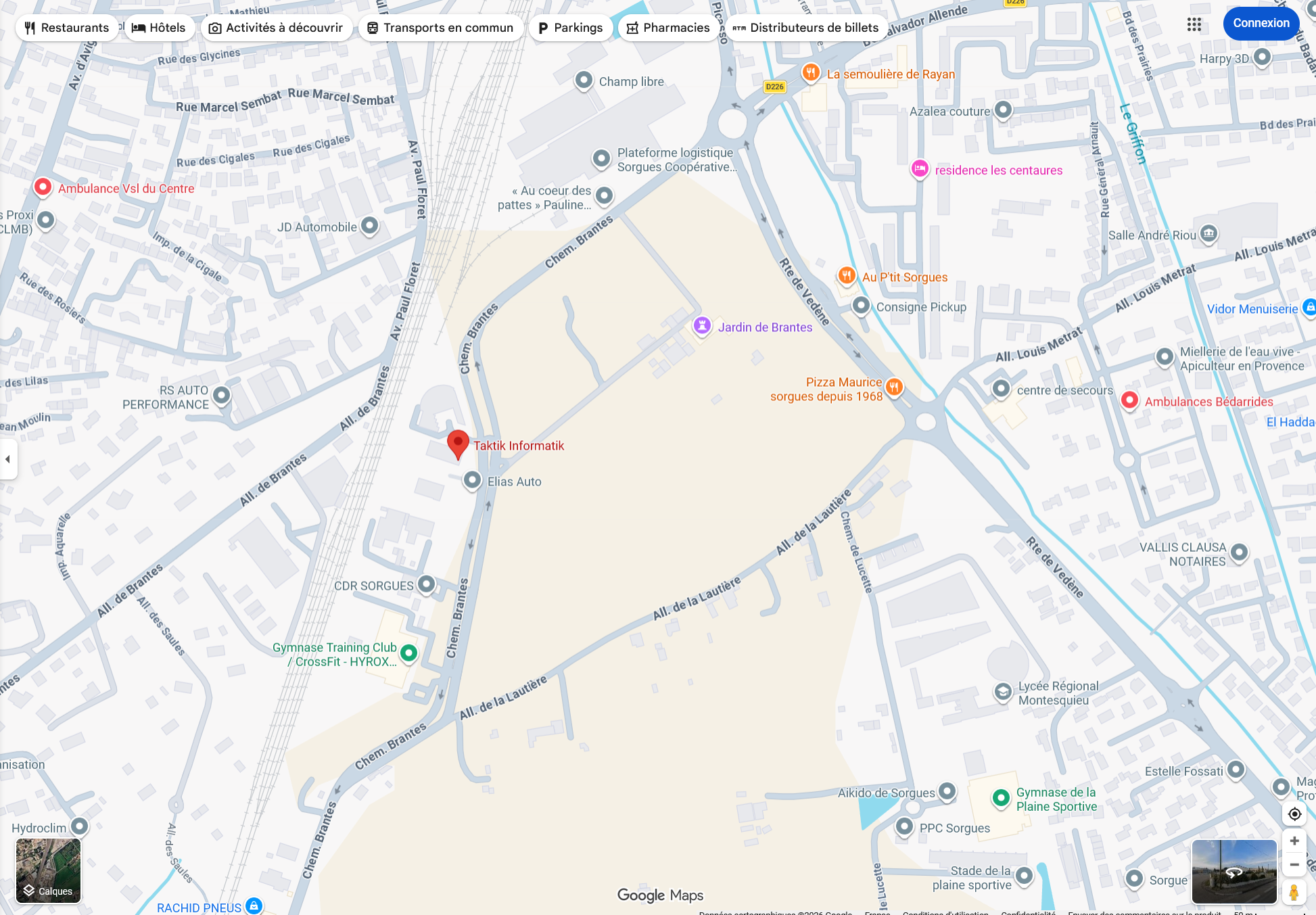Carte de localisation de TAKTIK&nbsp;INFORMATIK à Sorgues